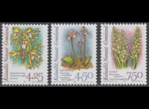 Grönland Mi.Nr. 284-86x Arktische Orchideen (3 Werte)