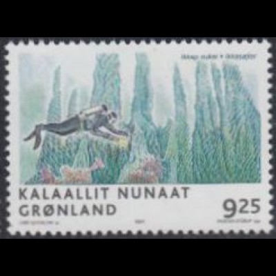 Grönland Mi.Nr. 446 Biolog.geolog.Untersuchung der Ikka-Säulen, Taucher (9.25)