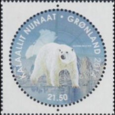 Grönland Mi.Nr. 680 Von Pol zu Pol, Nordpol, Eisbür (21.50)