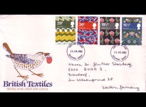 Großbritannien Mi.Nr. 923-26 Britische Textilmuster (4 Werte)