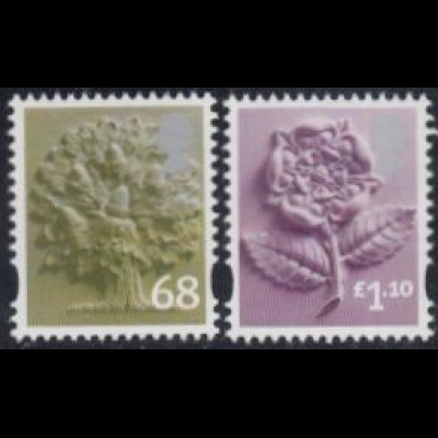GB-England Mi.Nr. 30-31 Freim.Landeswahrzeichen (2 Werte)