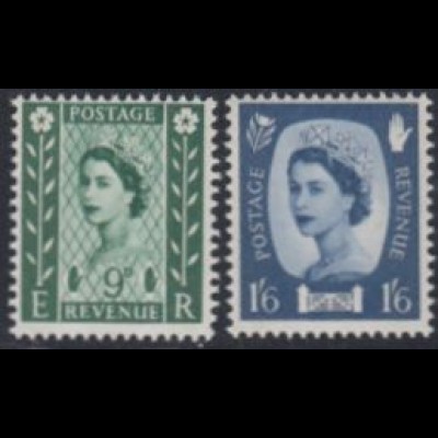 GB-Nordirland Mi.Nr. 5-6 Freim.Königin Elisabeth II (2 Werte)