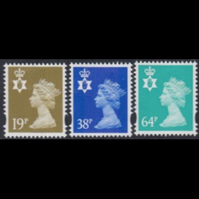 GB-Nordirland Mi.Nr. 75-77 Freim.Königin Elisabeth II (3 Werte)