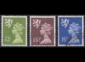 GB-Schottland Mi.Nr. 29-31 Freim.Königin Elisabeth II (3 Werte)