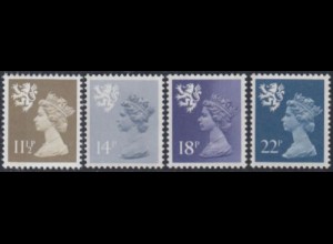 GB-Schottland Mi.Nr. 32-35 Freim.Königin Elisabeth II (4 Werte)