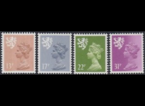 GB-Schottland Mi.Nr. 43-46A Freim.Königin Elisabeth II (4 Werte)