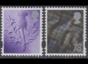 GB-Schottland Mi.Nr. 95-96 Freim.Distel und Tartan (2 Werte)