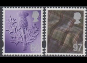 GB-Schottland Mi.Nr. 109-10 Freim.Distel und Tartan (2 Werte)
