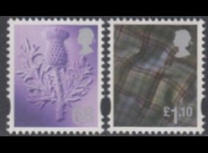 GB-Schottland Mi.Nr. 111-12 Freim.Distel und Tartan (2 Werte)