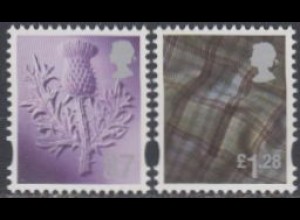 GB-Schottland Mi.Nr. 113-14 Freim.Distel und Tartan (2 Werte)