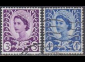GB-Wales Mi.Nr. 7-8 Freim.Königin Elisabeth II (2 Werte)