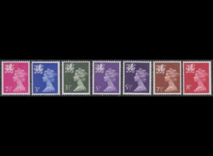GB-Wales Mi.Nr. 13-19 Freim.Königin Elisabeth II (7 Werte)