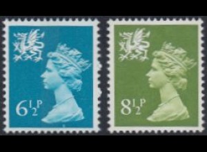 GB-Wales Mi.Nr. 21-22 Freim.Königin Elisabeth II (2 Werte)