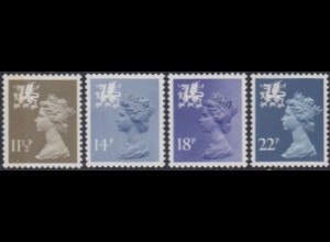 GB-Wales Mi.Nr. 31-34 Freim.Königin Elisabeth II (4 Werte)
