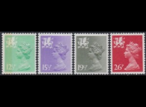 GB-Wales Mi.Nr. 35-38A Freim.Königin Elisabeth II (4 Werte)