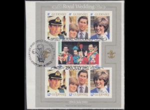 Guernsey Mi.Nr. Block 3 Hochzeit Prinz Charles - Lady Diana Spencer