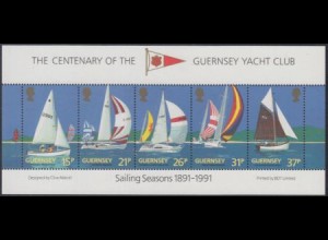 Guernsey Mi.Nr. Block 7 100Jahre Yachtclub von Guernsey