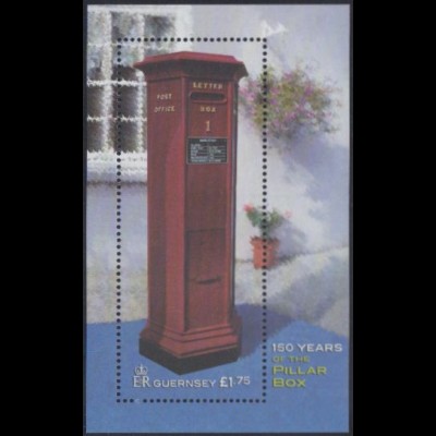 Guernsey Mi.Nr. Block 30 150Jahre Briefkästen auf Guernsey