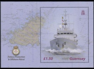 Guernsey Mi.Nr. Block 34 Fischereischutzboot HMS Guernsey