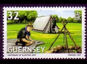 Guernsey Mi.Nr. 1130 100 Jahre Pfadfinderbewegung, Zelten (32)