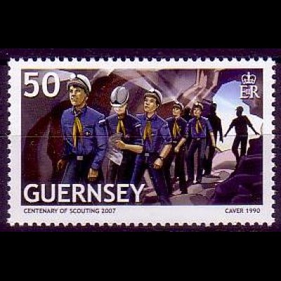 Guernsey Mi.Nr. 1134 100 Jahre Pfadfinderbewegung, Höhlenerkundung (50)