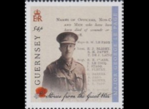 Guernsey Mi.Nr. 1500 1.Weltkrieg, Teilnehmer von Guernsey, Major Le Page (54)