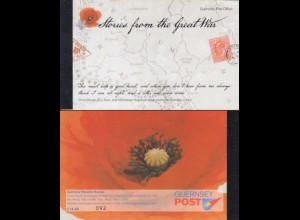 Guernsey Mi.Nr. 1547-1552 im MH (4x) 1.Weltkrieg, Teilnehmer a.d.Postdienst