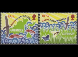 Guernsey MiNr. 1572-73 Postkartennetzwerk Postcrossing (2 Werte)