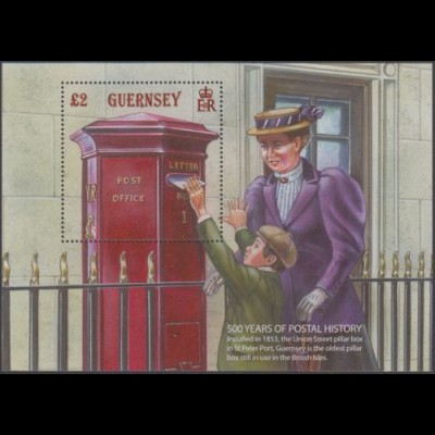 Guernsey MiNr. Block 80 500Jahre Britische Post, Briefkasten