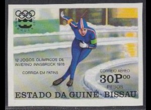Guinea-Bissau Mi.Nr. 409B Olympia 1976 Innsbruck, Eisschnelllauf (30,00)