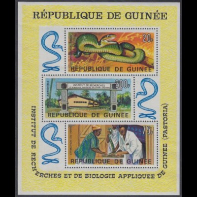 Guinea Mi.Nr. Block 24A Schlangen, Forschungsinstitut für Biologie 