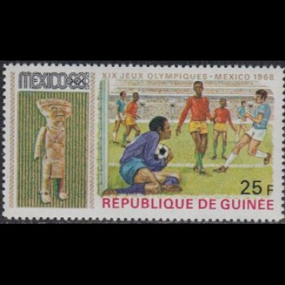 Guinea Mi.Nr. 515A Olympia 1968 Mexiko, Fußball (25)