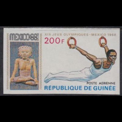 Guinea Mi.Nr. 520B Olympia 1968 Mexiko, Turnen Ringe (200)