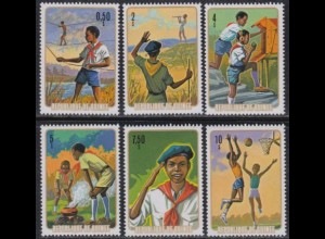 Guinea Mi.Nr. 706-11A Nationale Pfadfinderbewegung (6 Werte)