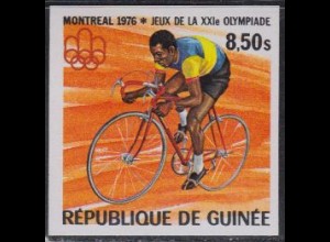 Guinea Mi.Nr. 747B Olympia 1976 Montreal, Radsport (8,50)