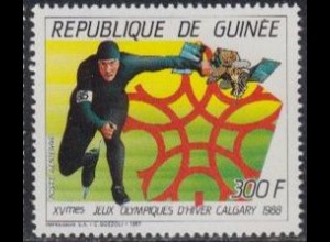 Guinea Mi.Nr. 1158A Olympia 1988 Calgary, Eisschnelllauf (300)