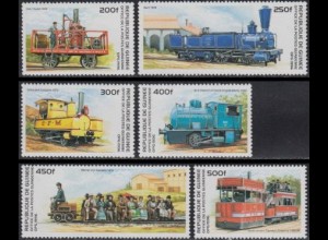 Guinea Mi.Nr. 1579-84 Lokomotiven (6 Werte)