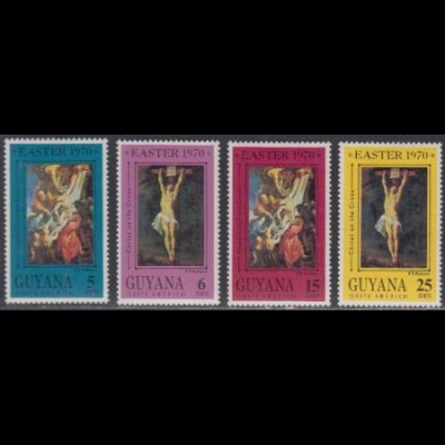 Guyana Mi.Nr. 372-75 Ostern, Gemälde von Rubens (4 Werte)