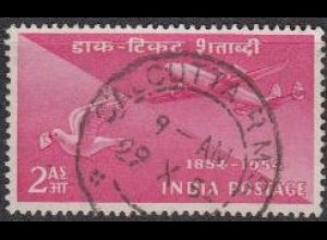 Indien Mi.Nr. 233 100Jahre ind.Briefmarken, Brieftaube, Flugzeug (2)