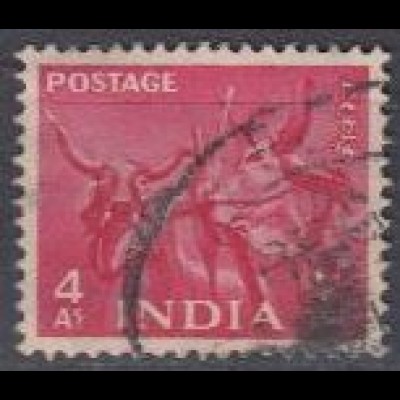 Indien Mi.Nr. 244 Freim. Landwirtschaft und Industrie, Zebu-Köpfe (4)