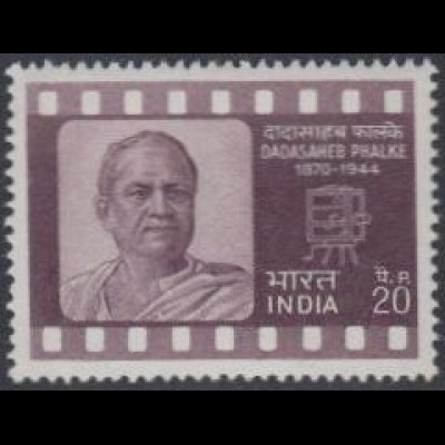 Indien Mi.Nr. 525 Dadasaheb Phalke, Pionier der Filmkunst (20)
