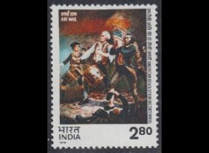 Indien Mi.Nr. 678 200J. USA-Unabhängigkeit, Pfeifen- und Trommeltrio (2,80)