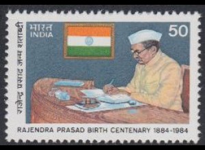Indien Mi.Nr. 1007 100.Geb.Präsident Rajendra Prasad (50)