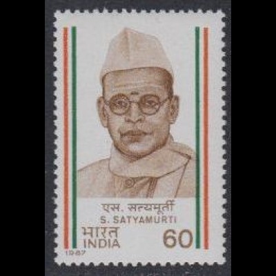 Indien Mi.Nr. 1105 Gesch.d.Unabhängigkeitsbewegung, Shri S. Satyamurti (60)
