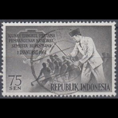 Indonesien Mi.Nr. 287 Landwirtschaftliche Entwicklung, Präsident Sukarno (75)