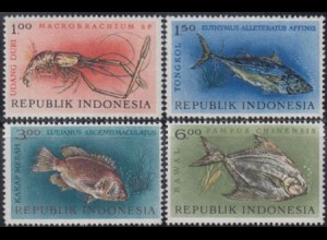 Indonesien Mi.Nr. 392-95 Nationaler Fischereitag (4 Werte)