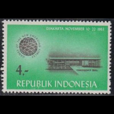 Indonesien Mi.Nr. 415 GANEFO-Sportspiele, Versammlungsgebäude (4)