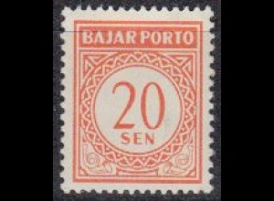 Indonesien Portomarke Mi.Nr. 16 Ziffernzeichnung (20)