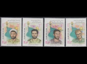 Iran Mi.Nr. 2836-39 Märtyrer aus der Provinz Isfahan (4 Werte)