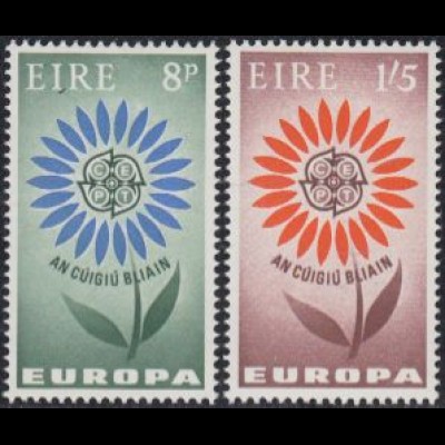 Irland Mi.Nr. 167-68 Europa 64, Stilisierte Blume (2 Werte)